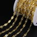 4mm size,Zircon Bezel Connector Rosary Chain,Square White Cubic Zircon Faceted Flat Bead Chain,Gold CZ Gemstone Jewelry Supplier
