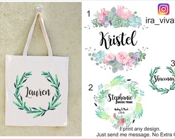 Bridesmaid Bags, Bridesmaid Tote Bags,Bridesmaid Bag,Wedding Tote Bags, Bridal Party Gifts,Bride,Wedding Gift, Custom Tote Bag, Bachlorette