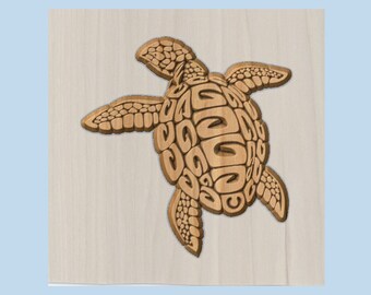 WOOD WALL ART ~ Turtle Wood Carving ~ Wooden Turtle Decor ~ Turtle Wall Hanging ~ Turtle Lover's Gift ~ Unique Wall Turtle ~ Cabin Decor