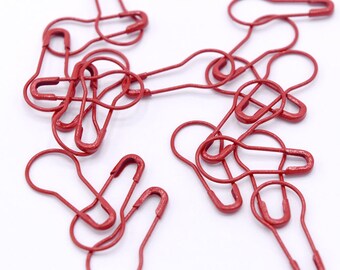 Red Bulb Safety Pin Locking Stitch Markers