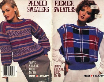 Premier Sweaters - Coats & Clark Book No. 319