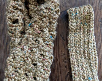 Light Gold Cowl and Headband