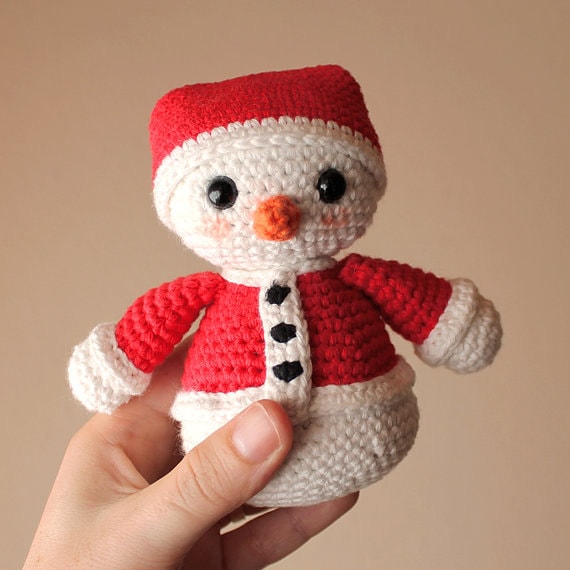 Snowman 2 - Christmas. Crochet Doll, Amigurumi Toy, Crocheting, Made to Order, Christmas Crochet, Cute Children Gift, Nursery Doll