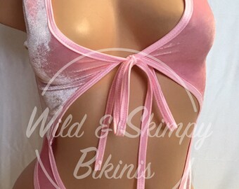 Tie front one piece