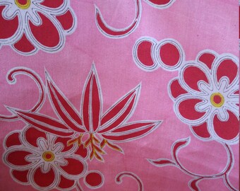 Vintage Japanese silk kimono fabric 92 cm x 36 cm lightweight juban fabric with soft crepe feel.