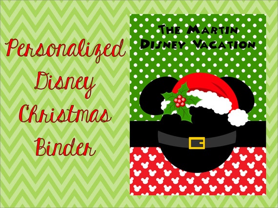 personalized disney christmas planning binder cover