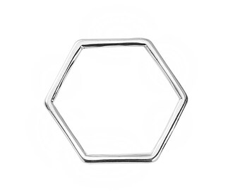 5 connectors silver 17mm x 15mm