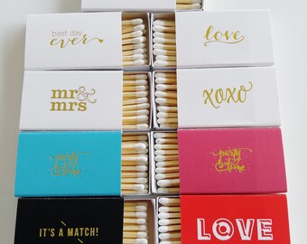 Matchbox Add On to Candle Order Wedding Matchbox Birthday Matchbox Cheers Party Time Best Day Ever Love Mr and Mrs Cute Matchboxes