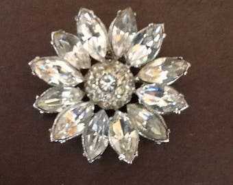 Exquisite Vintage Rhinestone Brooch Great Gatsby Art Deco Glam Wedding Bridesmaid Prom