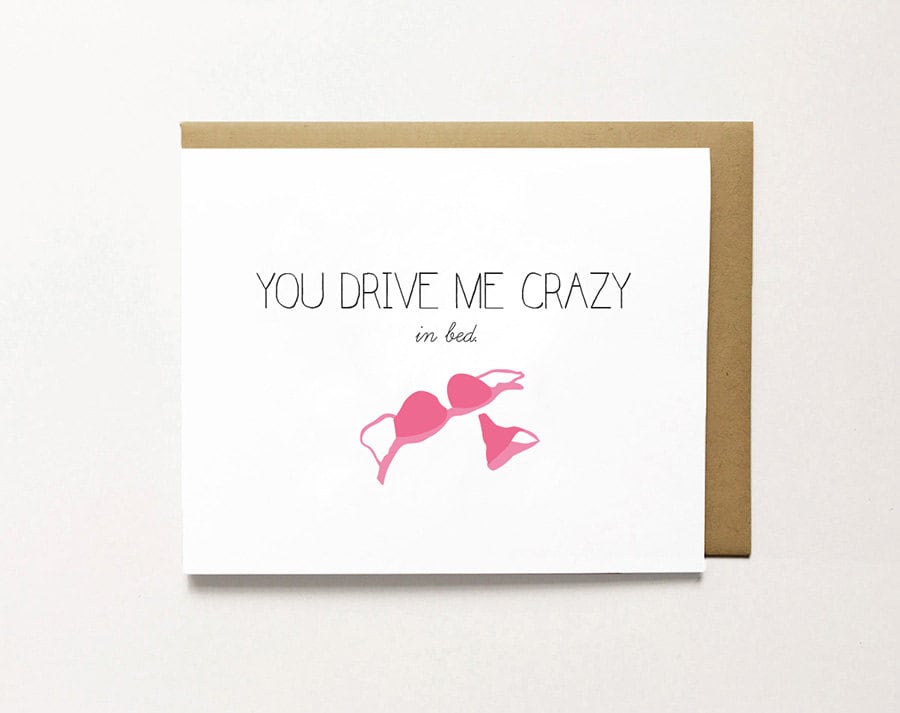 Naughty Anniversary Card Cute Adult Anniversary Card Cheeky