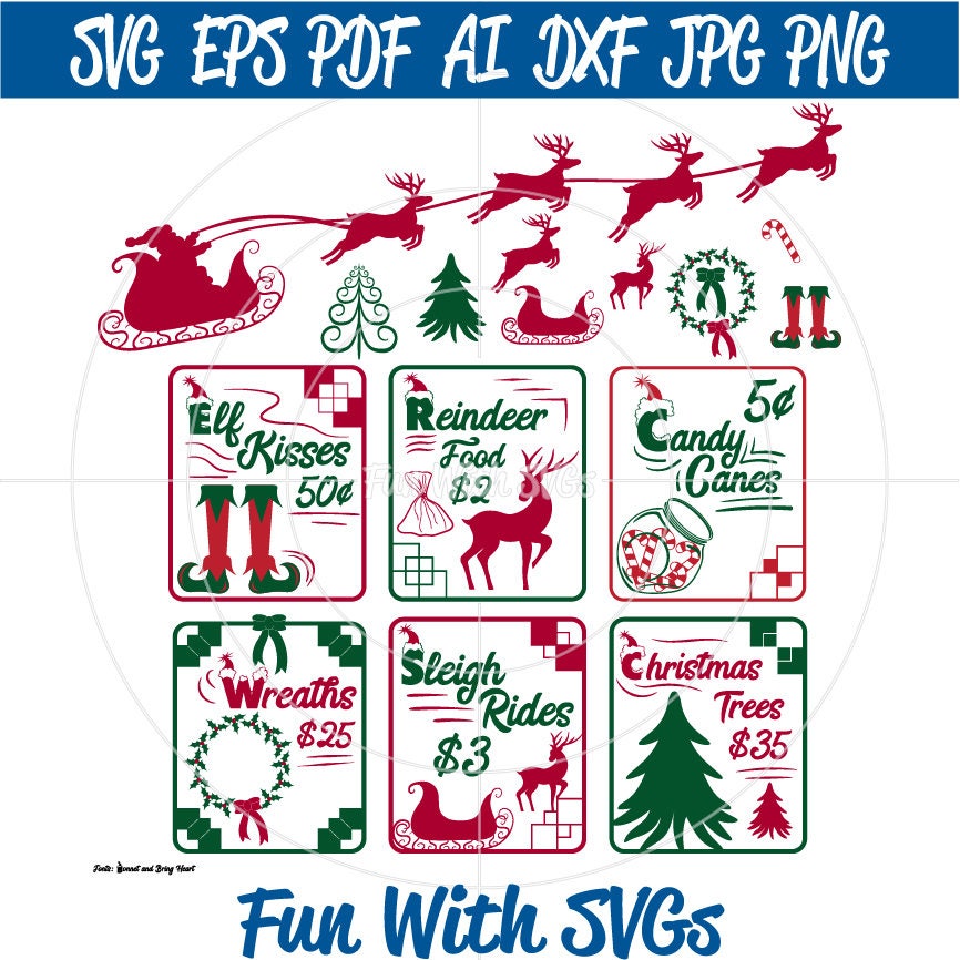 Download Christmas Sign SVG Files Christmas Signs Santa's Sleigh