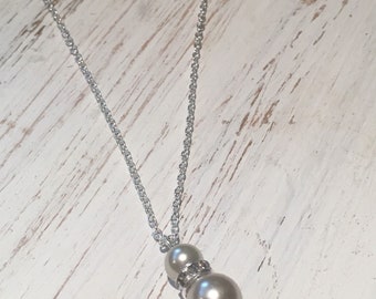 Collier perles, collier mariage, bal des finissants, bridemaids party, dame d'honneur, bff, cadeau femme, lady necklace