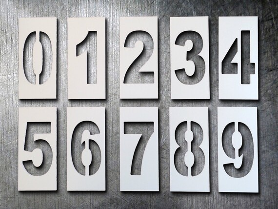 4 numbers curb painting stencil kit address stencil