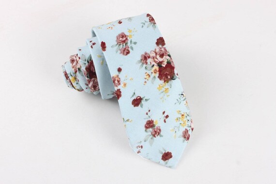 thin floral tie