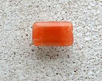Modern Fused Glass Salmon Knob. Light Orange Glass Cabinet Knob. Pink Orange Glass Cabinet Handle. Glass Cabinet Knob. Cabinet Hardware