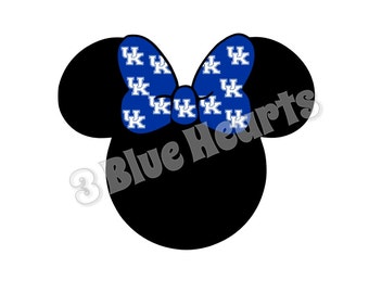University of Kentucky Minnie Head SVG dxf pdf studio