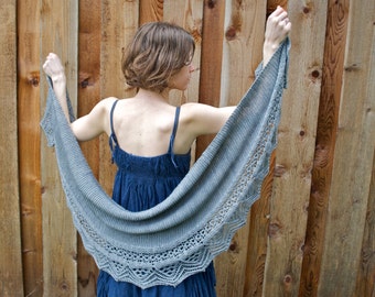 Flow Lace Shawl PDF Knitting Pattern