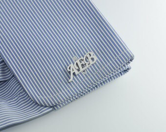 Personalized Cufflinks - Father's Day - Initial Cufflink - Groom Wedding Cufflinks -Letters Cufflinks - Men Cufflinks - father's day gift