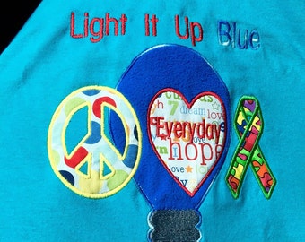Peace Love And Autism Awareness Shirt Peace Love And Autism Awareness Shirt