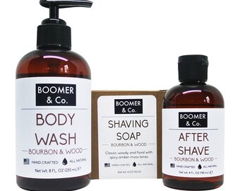 Bourbon & Sandalwood Men's Grooming Kit