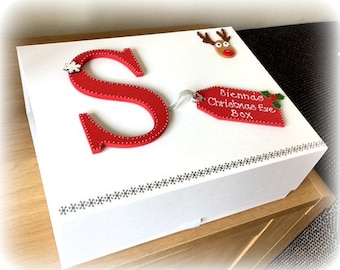Christmas Eve Box | Christmas Box | Children's Christmas Box | Personalised Christmas Eve Box | White Luxury Gift Box | 1st Christmas Box