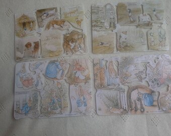 Beatrix Potters/Peter rabbit vintage paper scraps