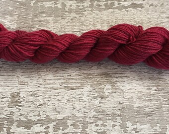 Naturally dyed yarn - cochineal on Superwash BFL - mini skeins