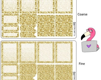 Glitter - GOLD (coarse OR fine) - Mixed Boxes - Planner Stickers