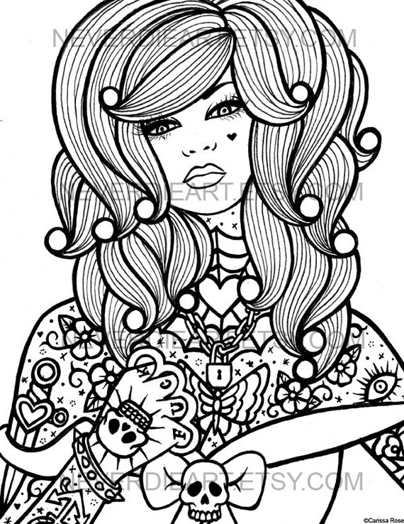 Download Digital Download Print Your Own Coloring Book Outline Page