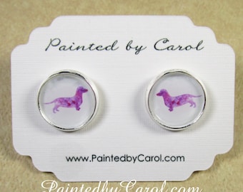 Dachshund Earrings, Dachshund Jewelry, Dachshund Studs, Dachshund Gifts, Wiener Dog Earrings, Wiener Dog Jewelry, Wiener Dog Gifts