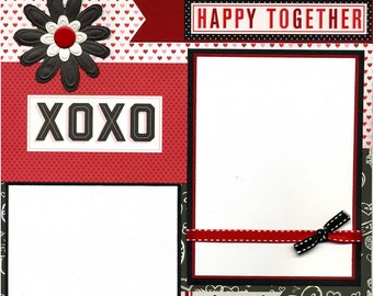 Happy Together XOXO - Premade Scrapbook Page