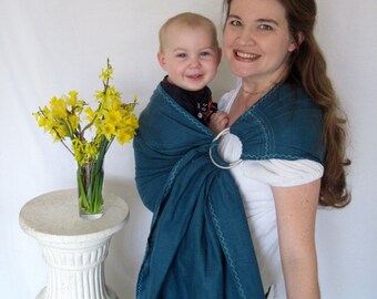 Baby sling, Linen Sling, Ring Sling, Linen baby sling, Linen Ring sling, Linen Carrier, front carry, hip carry, DVD, too, summer sling