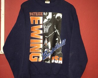 vintage Ewing sweatshirt baseball..hip hop swag rap tees..nice logo..size large