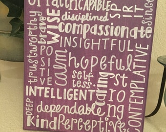 custom word collage 8x10