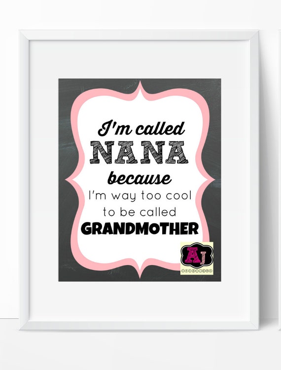 PRINTABLE Unique Gifts for Nana Grandparents Day Gift