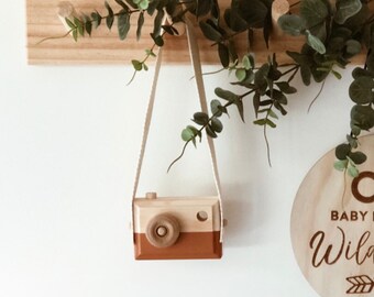 Wooden Camera - Nursery, kids room decor / wooden toy