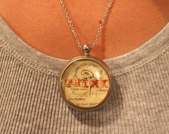 Think Pocket Watch Necklace