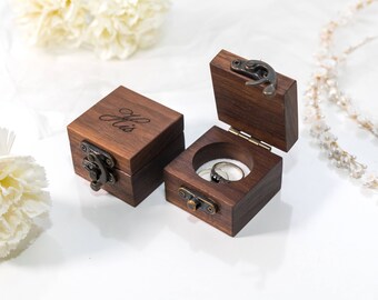 WALNUT ring bearer box wedding ring box ring box wedding wedding ring holder wedding ring holder wood ring box ring boxes ring bearer