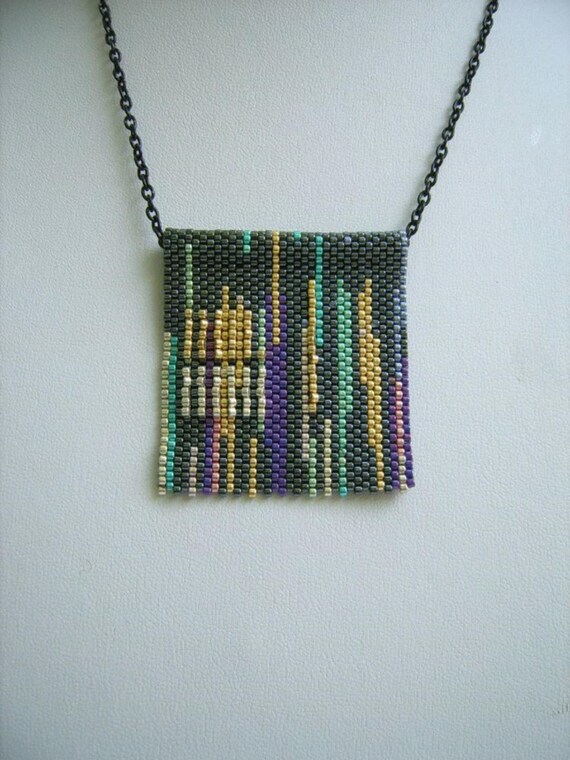 New Orleans bead art seed bead necklace exclusive