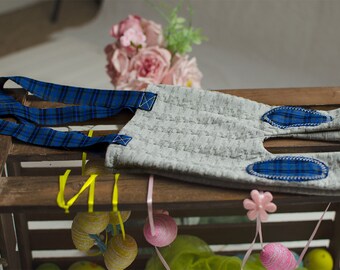 Newborn boy's suspender pants photo prop