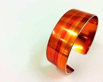 Amber 20mm Anodised Aluminium Cuff