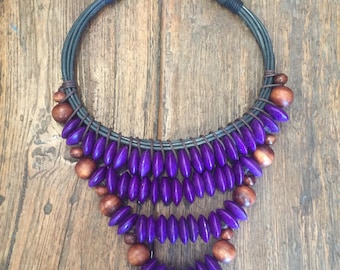 Beaded statement necklace