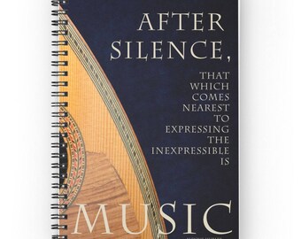 Music Notebook, Music Gift for Musician, Teen Diary, Music Journal, Music Teacher Gift, Musical Instrument Photo, Mandolin Spiral Notebook