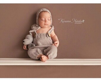Newborn photo prop, Newborn pants, Newborn photo set, newborn prop, newborn pant set, newborn hat