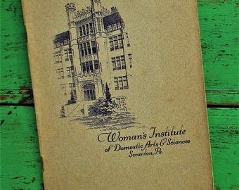 Antique Cookery Book - Eggs - Woman's Institute of Domestic Arts & Sciences USA 1918 - vintage recipe booklet - housewifery domesticity