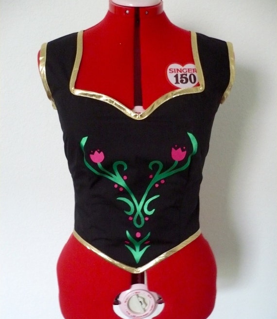 Anna FrozenInspired Costume LaceUp Vest