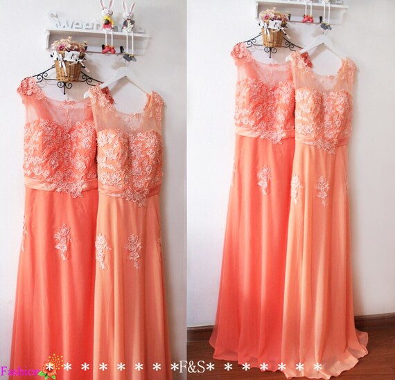  Plus  Size  Bridesmaid  DressSexy Plus  Size  Peach  Lace Evening