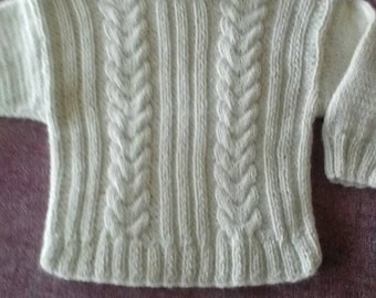 Aran sweater "White Classic".
