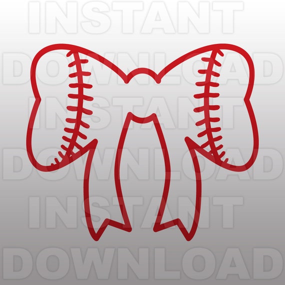 Download Softball Bow SVG FileSoftball SVGCutting Template-Vector