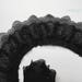 2 1/2 inch wide black ruffled trim 34 inch cut